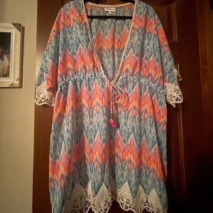 Tropical Beach Coverup 